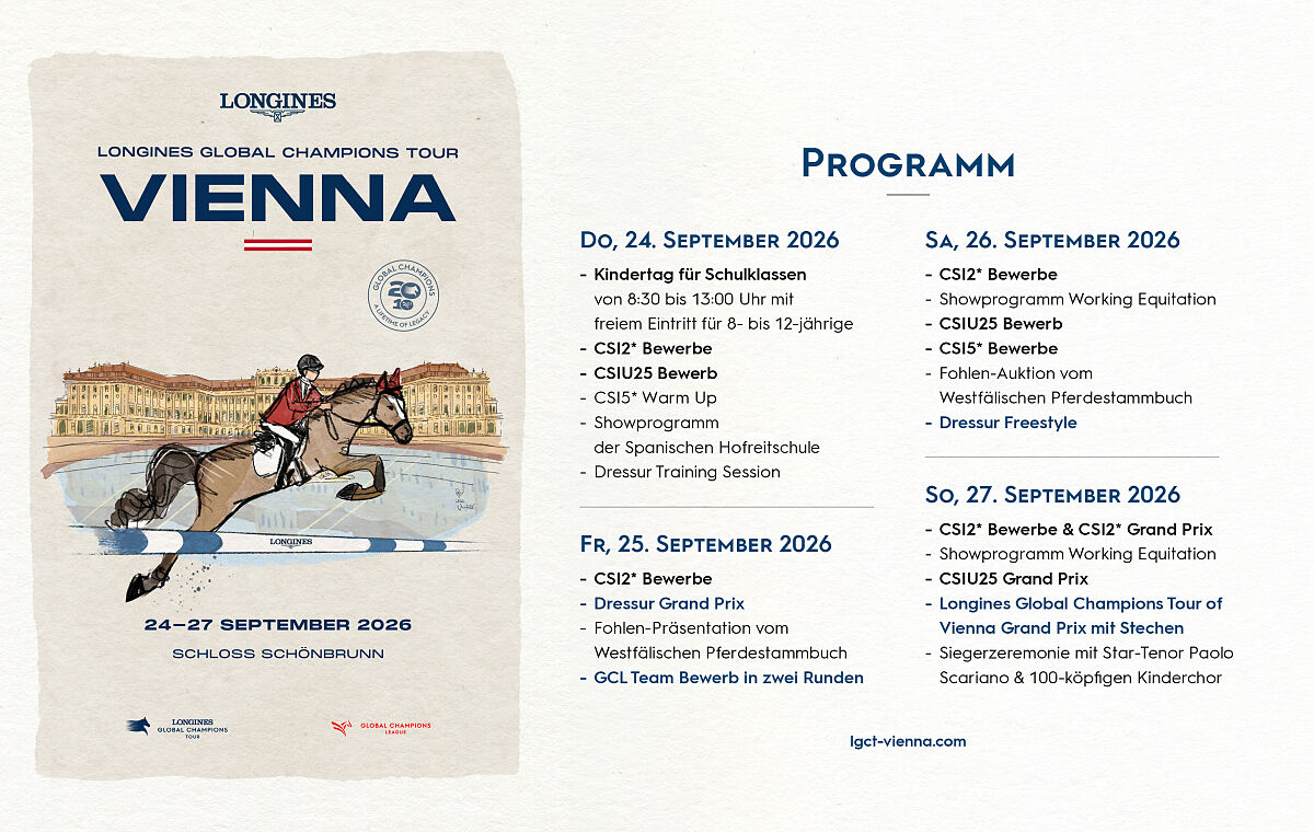 Programm Longines Global Champions Tour Vienna 2026 | Schloss Schönbrunn 